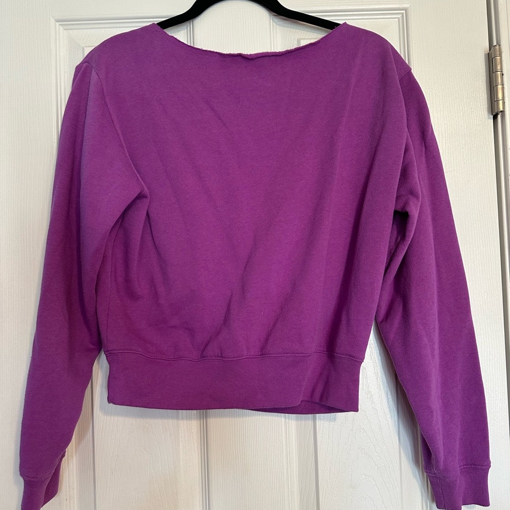 VS Pink Purple Wide Neck Sweater Size Small - Picture 4 of 5